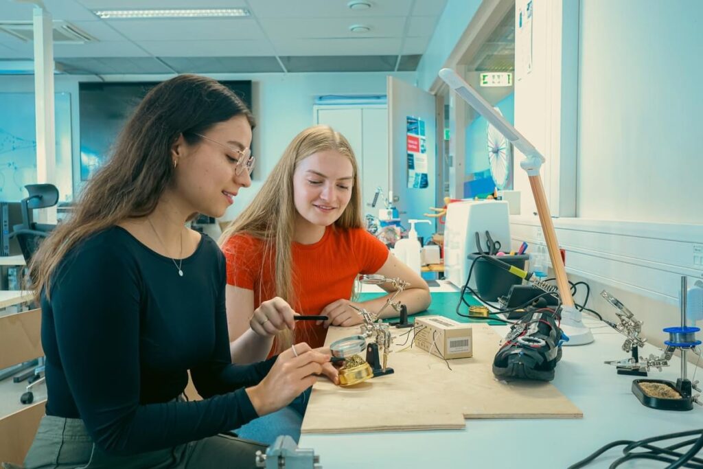 Students of the Erasmus Mundus Master's Programme "Artificial Intelligence for Sustainable Societies" in a workshop. Photo: Tallinn University